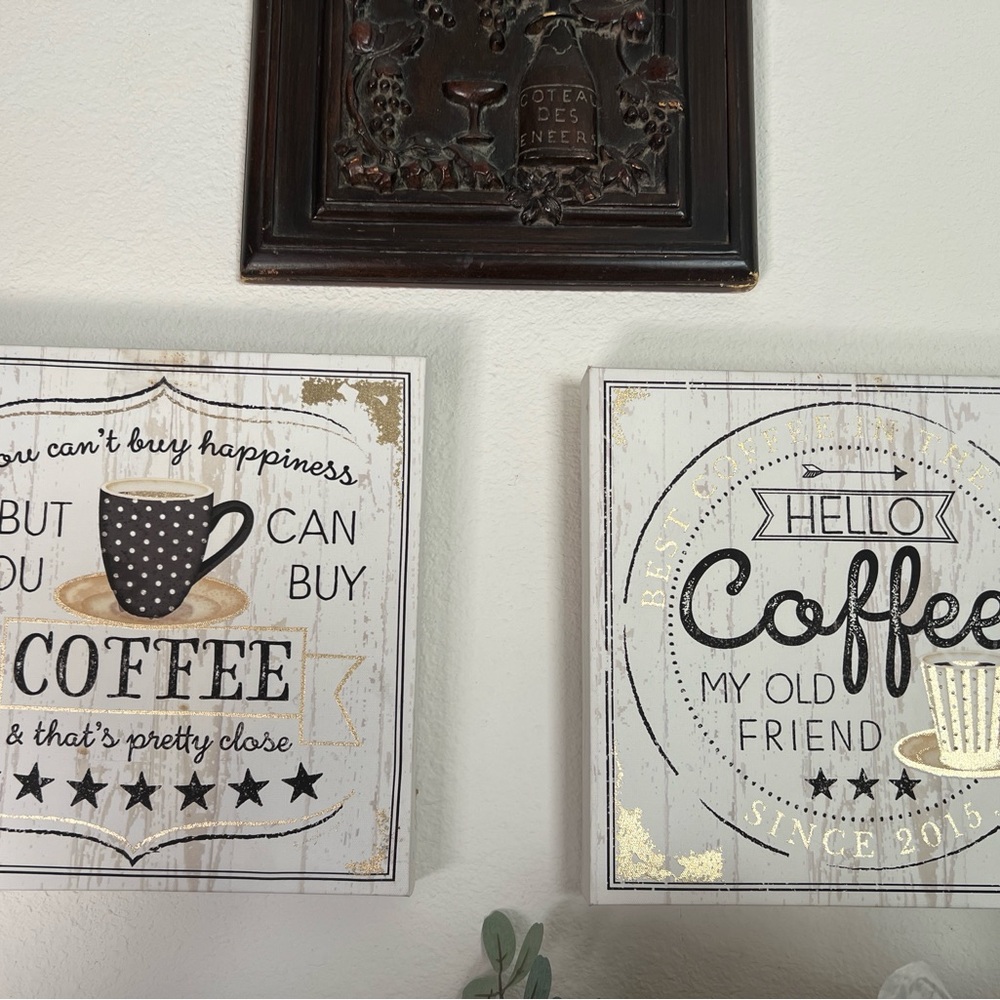 rustic coffee wall hanging home decor